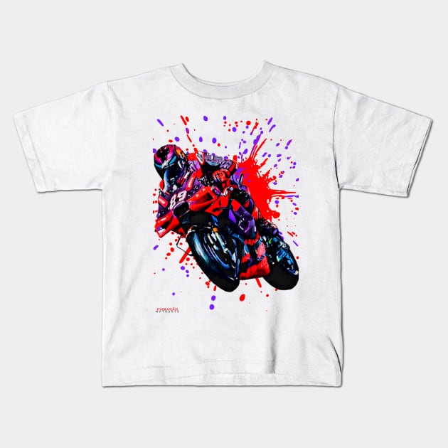 Racing 89 Supersport motogp Jorge Kids T-Shirt by EvolutionMotoarte